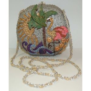 Vintage Mary Frances Flamingo Cross Body Purse